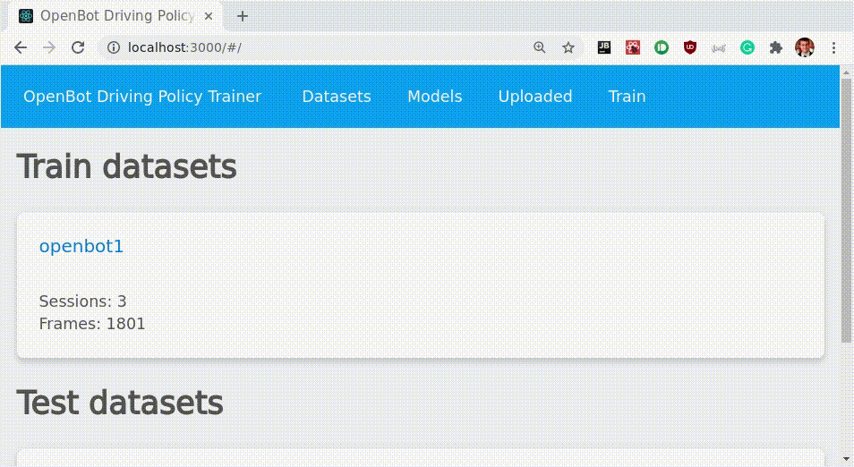 Policy training web app
